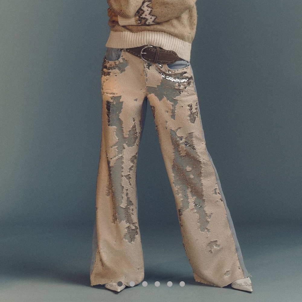 NWT Pilcro Sequin High-Rise Skater Jeans - Women’s 32